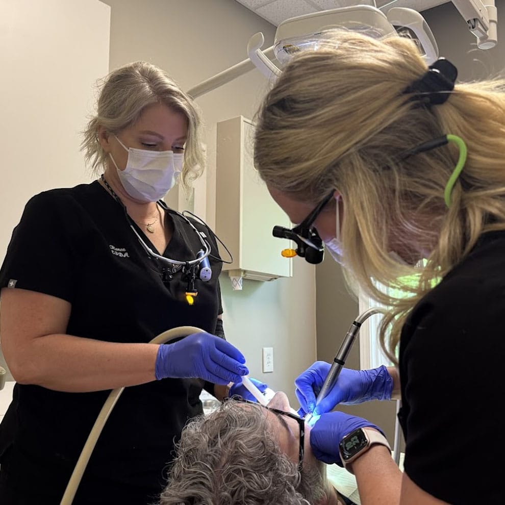 Dr Jillian Samela, DDS Performing Cosmetic Bonding